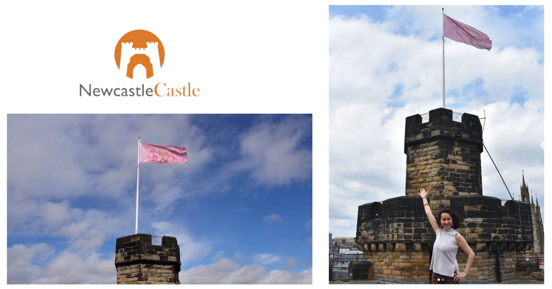 Kubra Mujde’s flag artwork at The Newcastle Castle